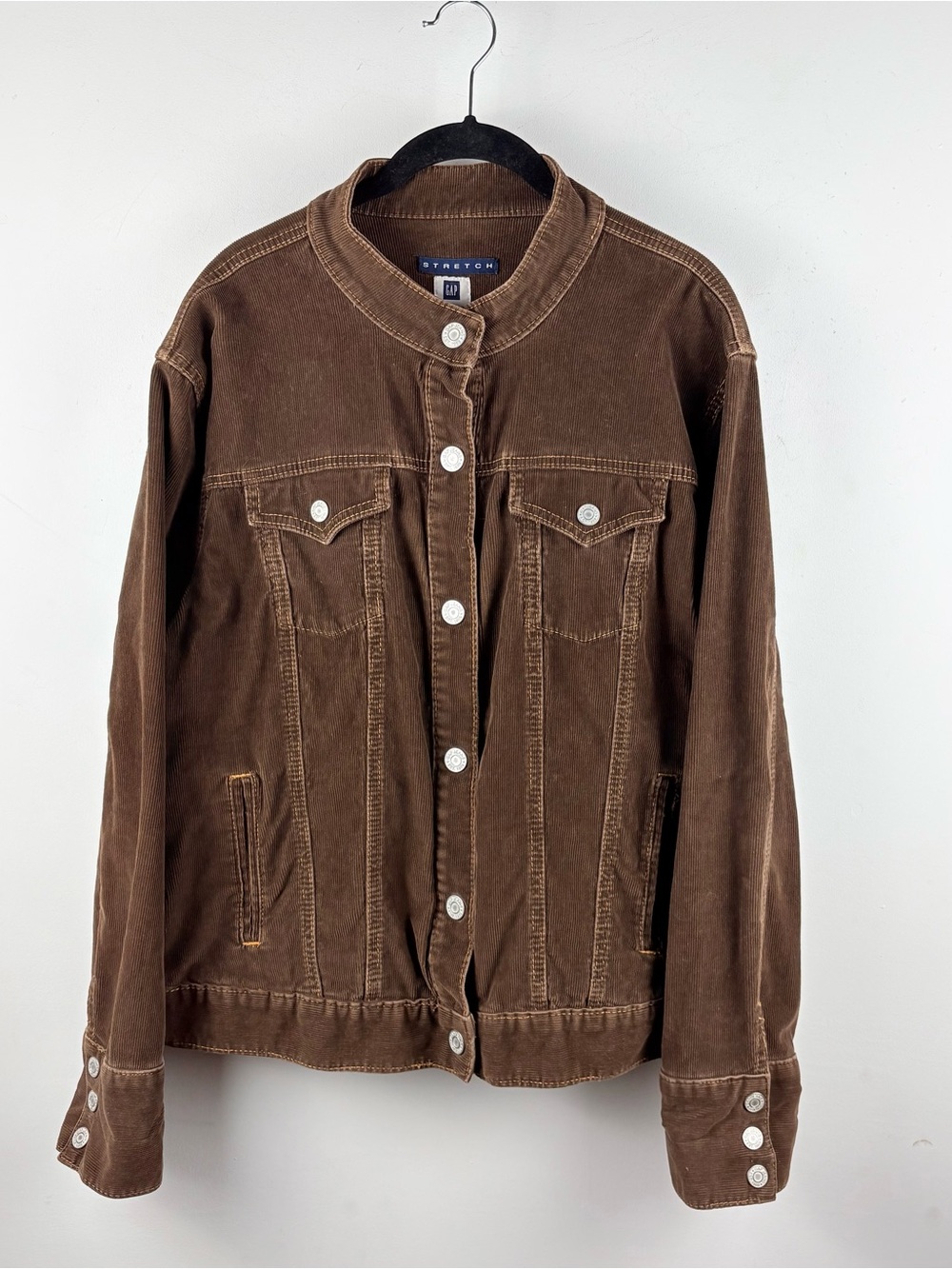 Vintage Gap Womens Brown Corduroy Stretch Jacket Boho Cottage Retro Y2K 90s XXL